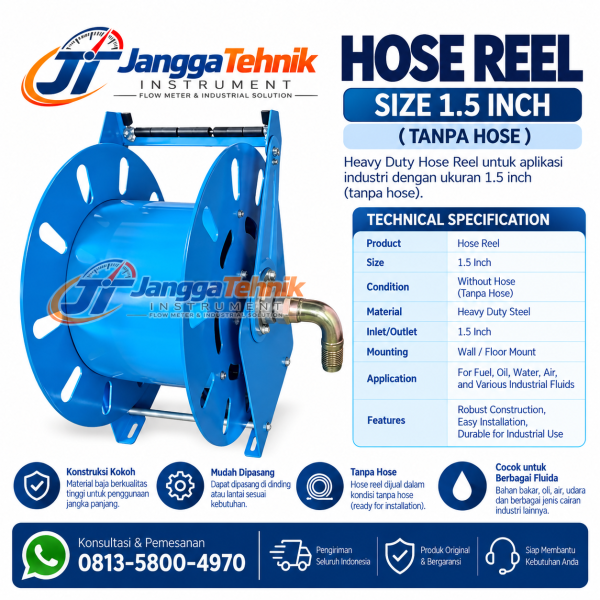 HOSE REEL SIZE 1.5 INCHI TANPA HOSE