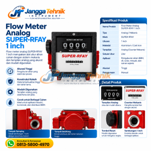 Flow Meter Analog SUPER-RFAY 1 inch