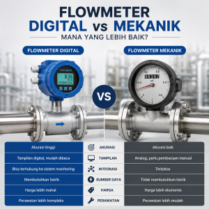 perbedaan flowmeter digital dan mekanik