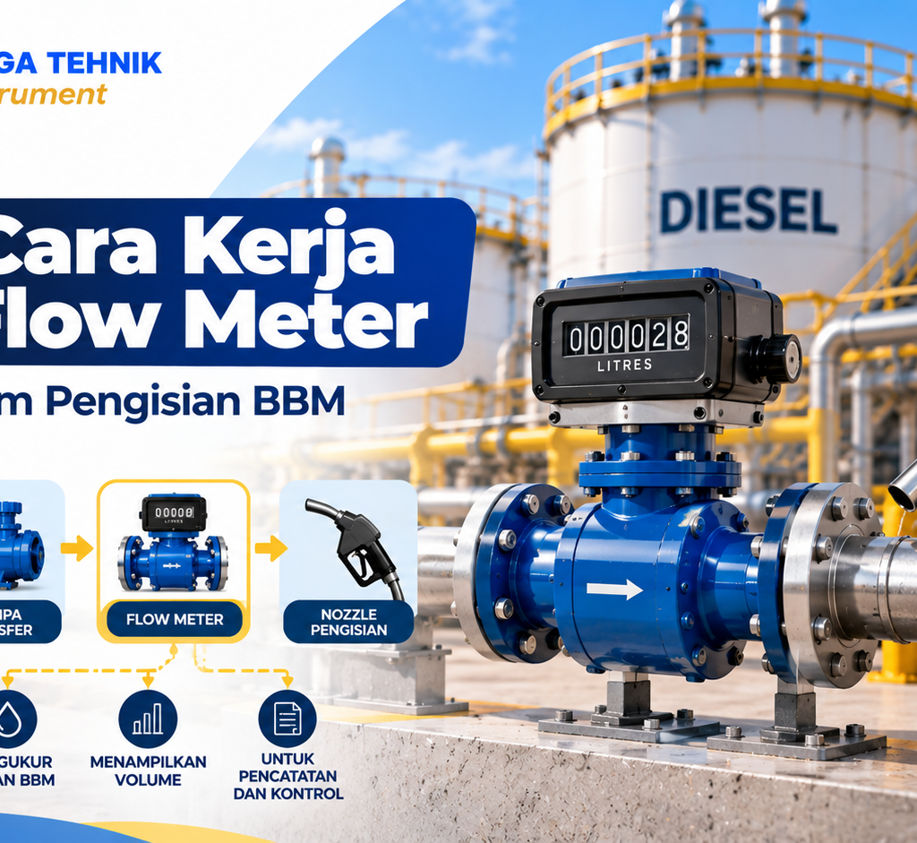 Flow meter pada sistem pengisian BBM untuk mengukur aliran solar